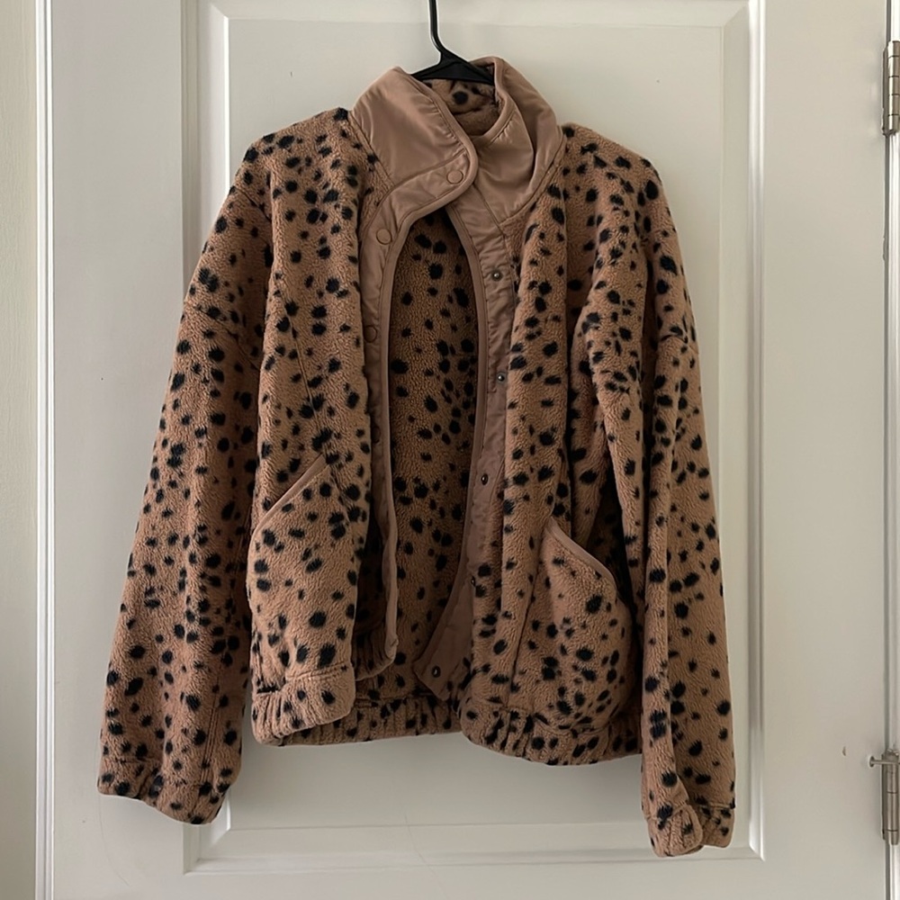 Leopard Sherpa jacket